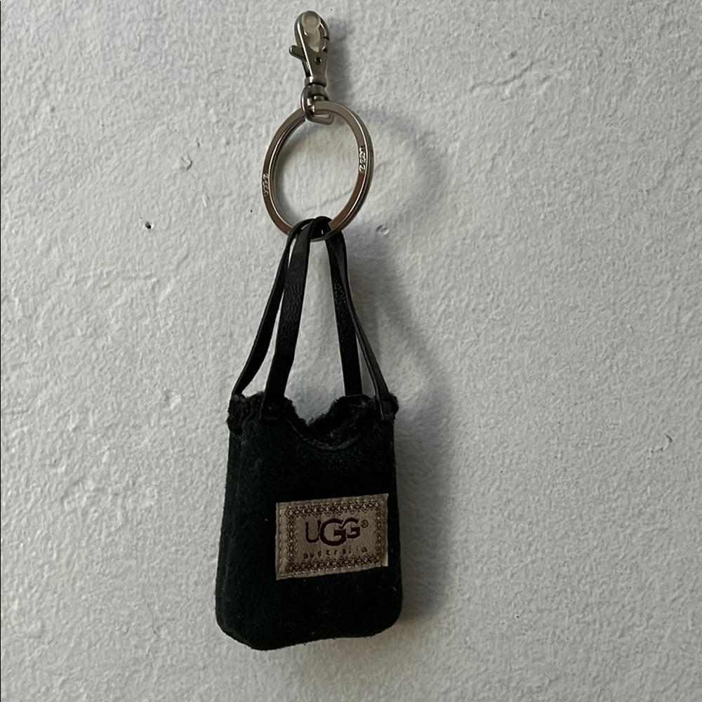 UGG Black Mini Tote Keychain